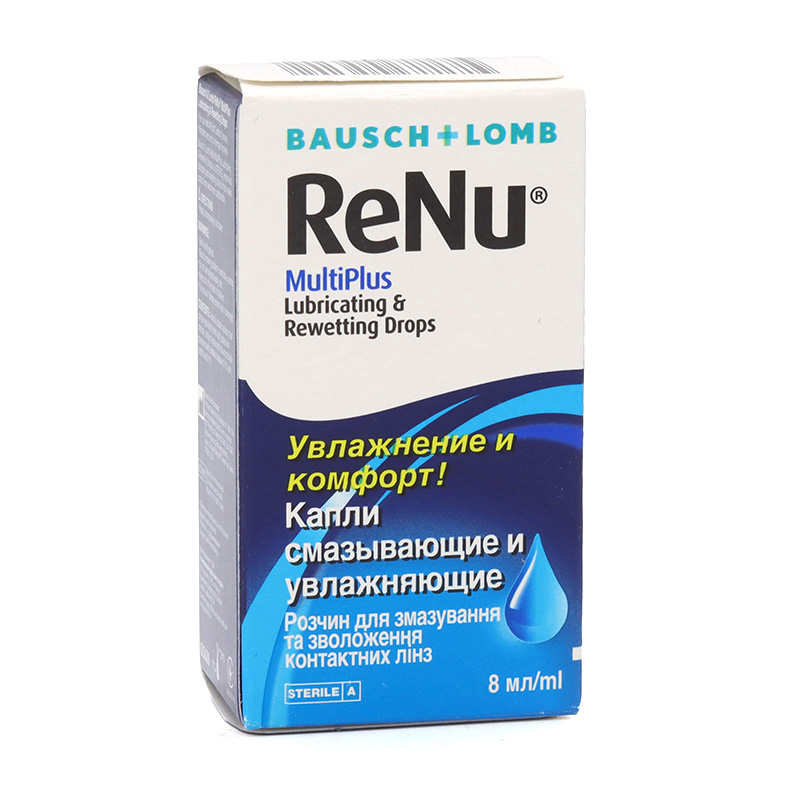 Зволожуючі краплі Bausch & Lomb Renu Multiplus